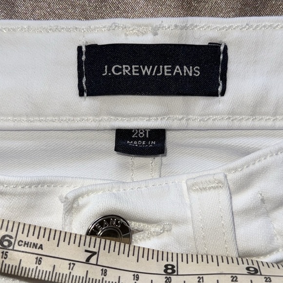 J.Crew Tall Classic White High Rise Toothpick Skinny Jeans Capsule Preppy Sz 28T - Picture 8 of 15